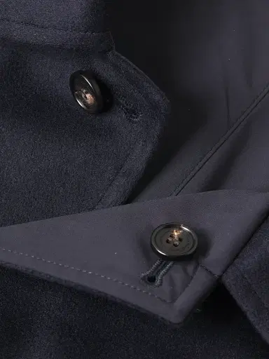 Sartorio Napoli Men's Nylon-Cashmere Reversible Raincoat - Cornflower Blue - Size 46 | Thumbnail 7 Sartorio Napoli Men's Nylon-Cashmere Reversible Raincoat - Cornflower Blue - Size 46 | Thumbnail 7