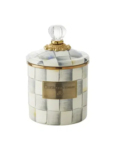 MacKenzie-Childs Sterling Check Small Canister | Thumbnail 1 MacKenzie-Childs Sterling Check Small Canister | Thumbnail 1