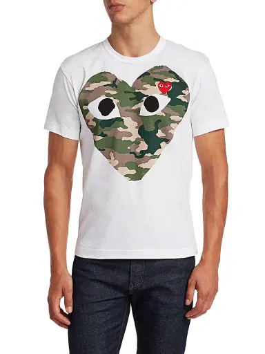 Comme des Garçons PLAY Men Camo Heart Tee | Thumbnail 3 Comme des Garçons PLAY Men Camo Heart Tee | Thumbnail 3
