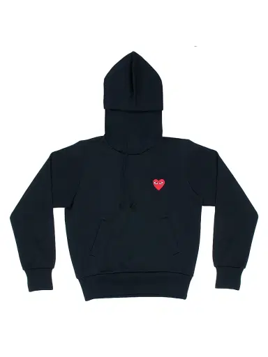 Comme des Garçons PLAY Women's Play Hooded Sweatshirt - Black - Size Small | Thumbnail 1 Comme des Garçons PLAY Women's Play Hooded Sweatshirt - Black - Size Small | Thumbnail 1