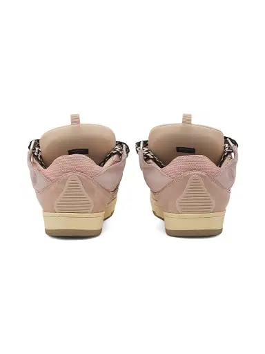 Lanvin Men's Leather Curb Sneakers - Pale Pink | Thumbnail 3 Lanvin Men's Leather Curb Sneakers - Pale Pink | Thumbnail 3