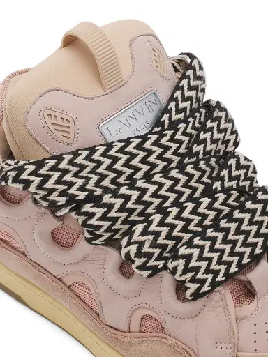 Lanvin Men's Leather Curb Sneakers - Pale Pink | Thumbnail 4 Lanvin Men's Leather Curb Sneakers - Pale Pink | Thumbnail 4