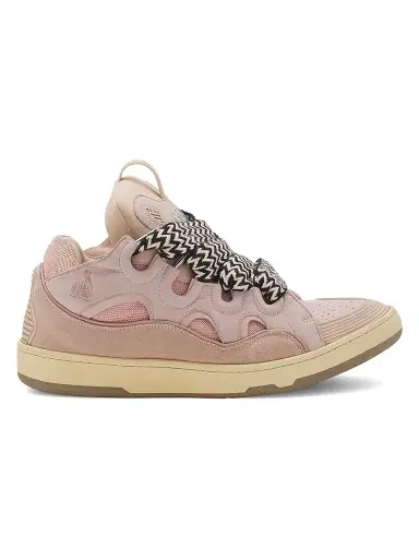 Lanvin Men's Leather Curb Sneakers - Pale Pink | Thumbnail 1 Lanvin Men's Leather Curb Sneakers - Pale Pink | Thumbnail 1