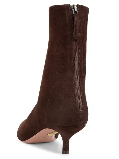 Aquazzura Women's Montmartre 50MM Suede Booties - Espresso | Thumbnail 3 Aquazzura Women's Montmartre 50MM Suede Booties - Espresso | Thumbnail 3