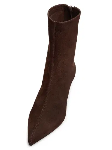 Aquazzura Women's Montmartre 50MM Suede Booties - Espresso | Thumbnail 4 Aquazzura Women's Montmartre 50MM Suede Booties - Espresso | Thumbnail 4