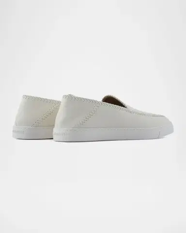Giorgio Armani Men 's Woven Leather Slip-On Sneakers | Thumbnail 3 Giorgio Armani Men 's Woven Leather Slip-On Sneakers | Thumbnail 3