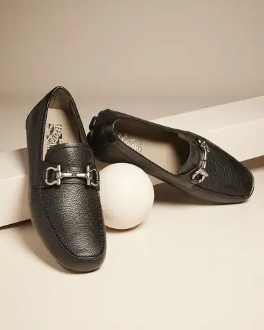 Ferragamo Men 's Parigi Gancini Leather Drivers | Thumbnail 5 Ferragamo Men 's Parigi Gancini Leather Drivers | Thumbnail 5