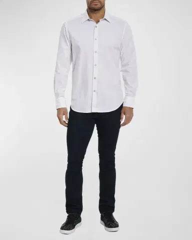 Robert Graham Men's Highland Stretch Cotton Jacquard Sport Shirt | Thumbnail 2 Robert Graham Men's Highland Stretch Cotton Jacquard Sport Shirt | Thumbnail 2