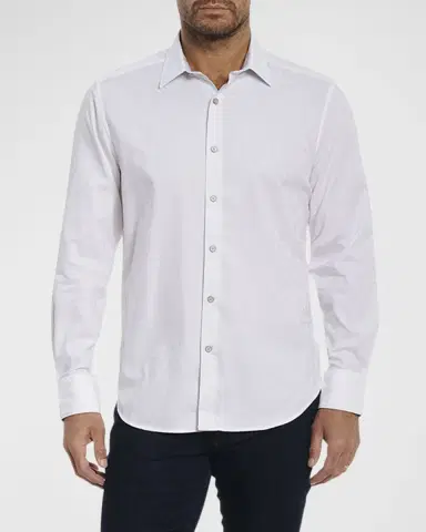 Robert Graham Men's Highland Stretch Cotton Jacquard Sport Shirt | Thumbnail 4 Robert Graham Men's Highland Stretch Cotton Jacquard Sport Shirt | Thumbnail 4