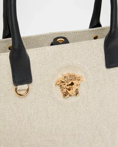Versace La Medusa Logo Canvas Tote Bag | Thumbnail 6 Versace La Medusa Logo Canvas Tote Bag | Thumbnail 6