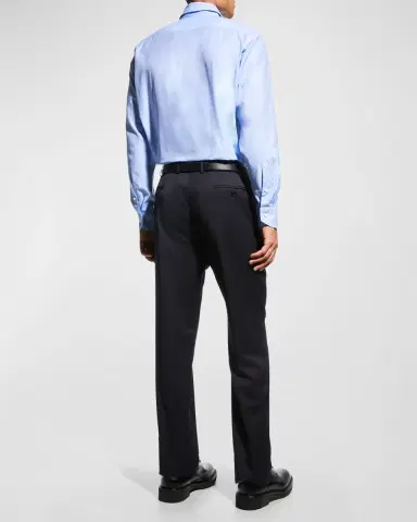 Canali Men's Wrinkle-Resistant Solid Dress Shirt | Thumbnail 4 Canali Men's Wrinkle-Resistant Solid Dress Shirt | Thumbnail 4