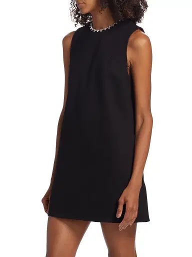 AREA Women's Crystal Heart Shift Dress - Black | Thumbnail 4 AREA Women's Crystal Heart Shift Dress - Black | Thumbnail 4