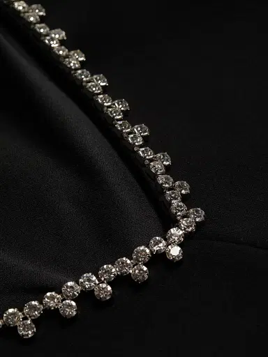 AREA Women's Crystal Heart Shift Dress - Black | Thumbnail 7 AREA Women's Crystal Heart Shift Dress - Black | Thumbnail 7