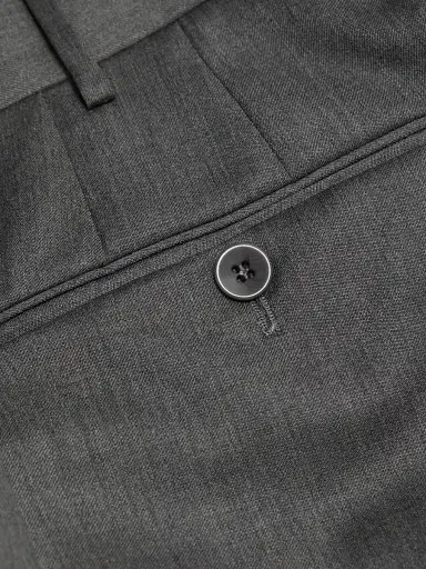 Saks Fifth Avenue Men's COLLECTION Basic Wool Dress Trousers - Medium Grey | Thumbnail 7 Saks Fifth Avenue Men's COLLECTION Basic Wool Dress Trousers - Medium Grey | Thumbnail 7