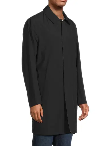 Sartorio Napoli Men's Reversible Stretch Nylon Hooded Jacket - Black Olive | Thumbnail 4 Sartorio Napoli Men's Reversible Stretch Nylon Hooded Jacket - Black Olive | Thumbnail 4
