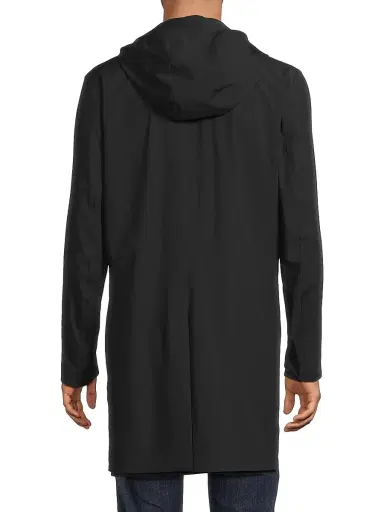 Sartorio Napoli Men's Reversible Stretch Nylon Hooded Jacket - Black Olive | Thumbnail 5 Sartorio Napoli Men's Reversible Stretch Nylon Hooded Jacket - Black Olive | Thumbnail 5
