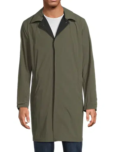 Sartorio Napoli Men's Reversible Stretch Nylon Hooded Jacket - Black Olive | Thumbnail 6 Sartorio Napoli Men's Reversible Stretch Nylon Hooded Jacket - Black Olive | Thumbnail 6