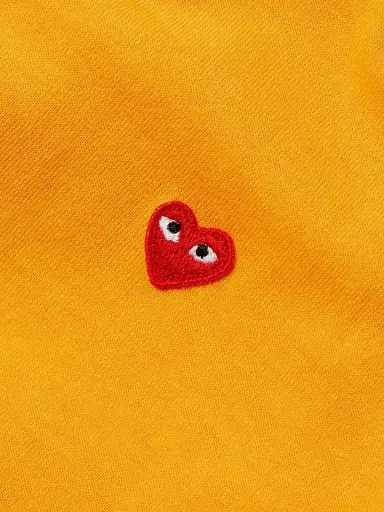 Comme des Garçons PLAY Men's Small Heart Crewneck T-Shirt - Yellow - Size Small | Thumbnail 7 Comme des Garçons PLAY Men's Small Heart Crewneck T-Shirt - Yellow - Size Small | Thumbnail 7