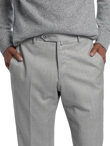 Saks Fifth Avenue Men's COLLECTION Basic Wool Dress Trousers - Light Grey | Thumbnail 6 Saks Fifth Avenue Men's COLLECTION Basic Wool Dress Trousers - Light Grey | Thumbnail 6