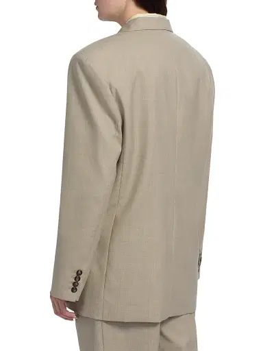 Ronny Kobo Women's 1988 Double-Breasted Wool-Blend Blazer - Crosshatch Taupe | Thumbnail 5 Ronny Kobo Women's 1988 Double-Breasted Wool-Blend Blazer - Crosshatch Taupe | Thumbnail 5