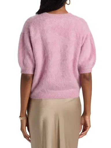 Lisa Yang Women's Juniper Cashmere Crop Sweater - Petal Brushed | Thumbnail 5 Lisa Yang Women's Juniper Cashmere Crop Sweater - Petal Brushed | Thumbnail 5