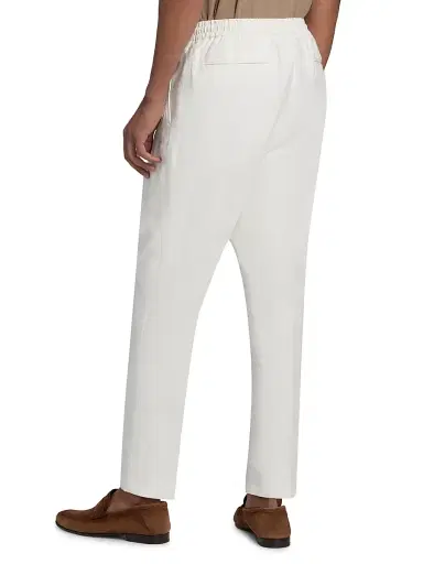 Saks Fifth Avenue Men's COLLECTION Délavé Linen Drawstring Pants - White | Thumbnail 5 Saks Fifth Avenue Men's COLLECTION Délavé Linen Drawstring Pants - White | Thumbnail 5