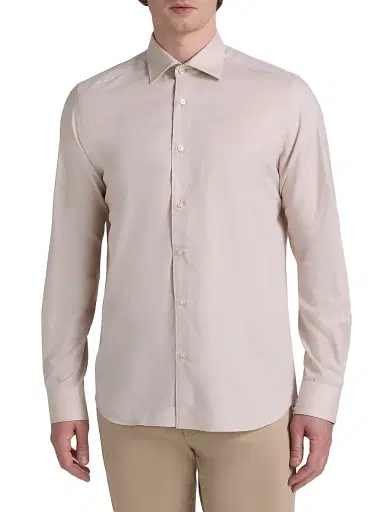 Saks Fifth Avenue Men's COLLECTION Melange Cotton Sport Shirt - Green - Size XXL | Thumbnail 3 Saks Fifth Avenue Men's COLLECTION Melange Cotton Sport Shirt - Green - Size XXL | Thumbnail 3