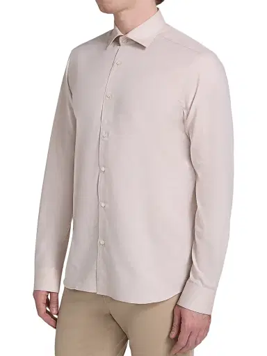 Saks Fifth Avenue Men's COLLECTION Melange Cotton Sport Shirt - Green - Size XXL | Thumbnail 4 Saks Fifth Avenue Men's COLLECTION Melange Cotton Sport Shirt - Green - Size XXL | Thumbnail 4