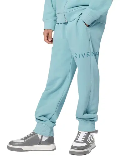 Givenchy Little Kid's Logo Fleece Joggers - Nosegay | Thumbnail 4 Givenchy Little Kid's Logo Fleece Joggers - Nosegay | Thumbnail 4