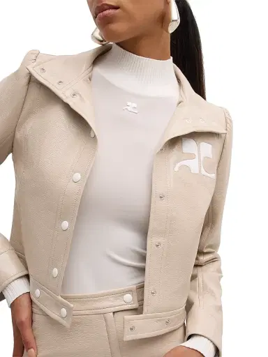 Courrèges Women's Reedition Vinyl Jacket - Grey | Thumbnail 4 Courrèges Women's Reedition Vinyl Jacket - Grey | Thumbnail 4
