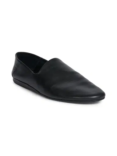 Jacquemus Men's Les Pantoufles Leather Flats - Black | Thumbnail 2 Jacquemus Men's Les Pantoufles Leather Flats - Black | Thumbnail 2