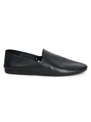 Jacquemus Men's Les Pantoufles Leather Flats - Black | Thumbnail 1 Jacquemus Men's Les Pantoufles Leather Flats - Black | Thumbnail 1