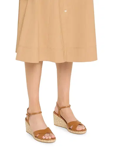 Stuart Weitzman Women's Dayna Leather Espadrille Sandals - Brown | Thumbnail 3 Stuart Weitzman Women's Dayna Leather Espadrille Sandals - Brown | Thumbnail 3