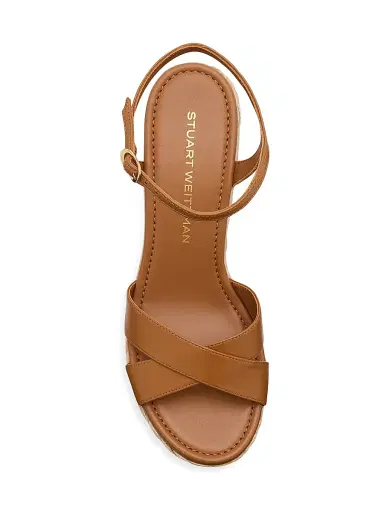 Stuart Weitzman Women's Dayna Leather Espadrille Sandals - Brown | Thumbnail 5 Stuart Weitzman Women's Dayna Leather Espadrille Sandals - Brown | Thumbnail 5