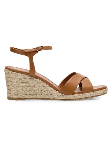Stuart Weitzman Women's Dayna Leather Espadrille Sandals - Brown | Thumbnail 1 Stuart Weitzman Women's Dayna Leather Espadrille Sandals - Brown | Thumbnail 1