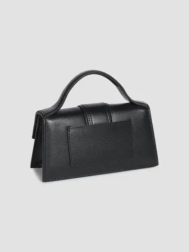 Jacquemus Women's Le Bambino Leather Top-Handle Bag - Black | Thumbnail 4 Jacquemus Women's Le Bambino Leather Top-Handle Bag - Black | Thumbnail 4