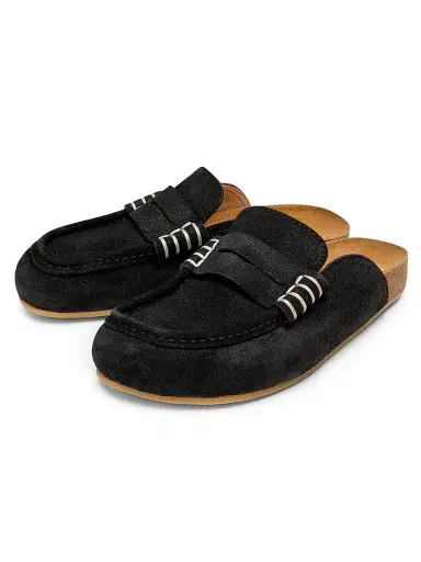 JW Anderson Women's Suede Penny Mules - Black | Thumbnail 2 JW Anderson Women's Suede Penny Mules - Black | Thumbnail 2