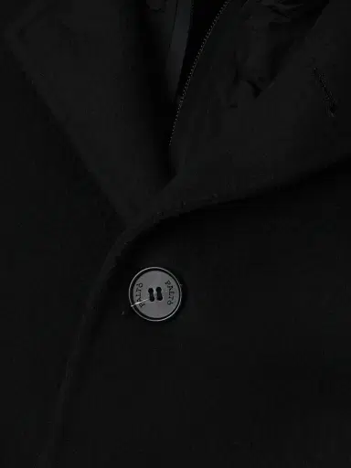 Paltò Men's Alfredo Wool Layered Car Coat - Black | Thumbnail 6 Paltò Men's Alfredo Wool Layered Car Coat - Black | Thumbnail 6