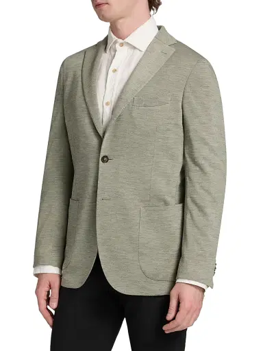 Saks Fifth Avenue Men's Wool-Cashmere Sport Coat - Beige - Size 46 | Thumbnail 4 Saks Fifth Avenue Men's Wool-Cashmere Sport Coat - Beige - Size 46 | Thumbnail 4