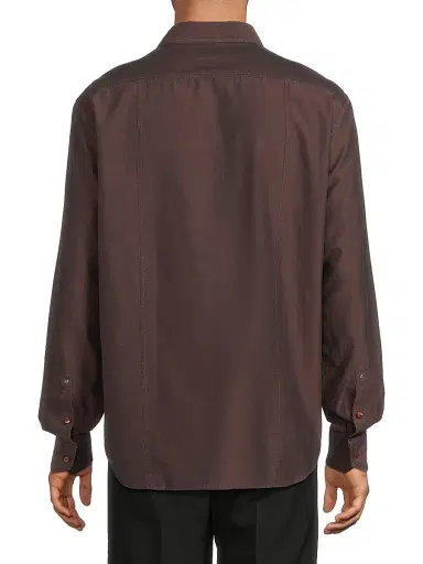 Stefano Ricci Men's Cotton Poplin Shirt - Dark Blue Dark Wash | Thumbnail 5 Stefano Ricci Men's Cotton Poplin Shirt - Dark Blue Dark Wash | Thumbnail 5