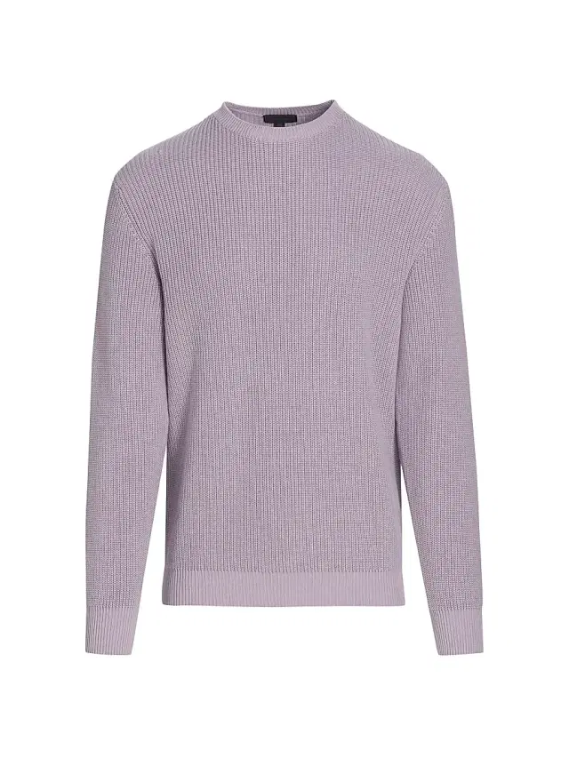 Men's Garment-Dyed Ribbed Sweater - Purple Men's Garment-Dyed Ribbed Sweater - Purple