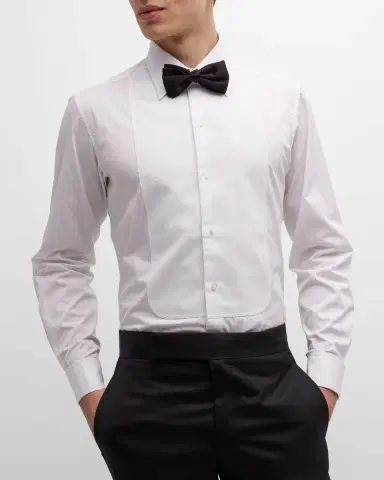 Charvet Men 's Pique-Bib French Cuff Dress Shirt | Thumbnail 6 Charvet Men 's Pique-Bib French Cuff Dress Shirt | Thumbnail 6