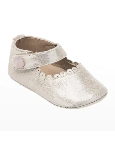 Elephantito Girl's Scalloped Leather Mary Jane | Thumbnail 3 Elephantito Girl's Scalloped Leather Mary Jane | Thumbnail 3