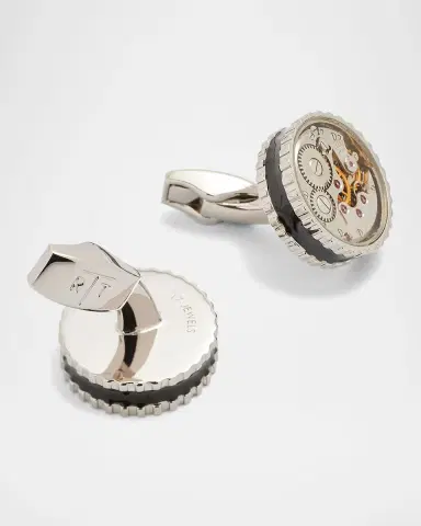 Tateossian Men's Round Skeleton Gear Cufflinks | Thumbnail 4 Tateossian Men's Round Skeleton Gear Cufflinks | Thumbnail 4