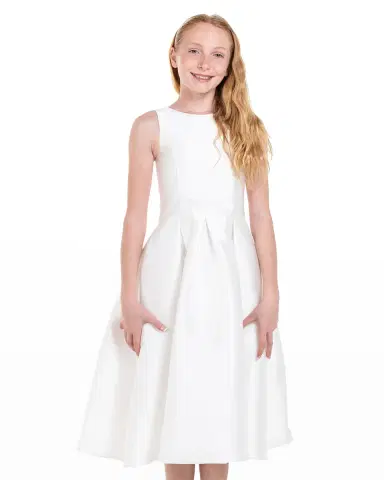 White Label by Zoe Girl's Jackie Bow Dress, Size 4-12 | Thumbnail 4 White Label by Zoe Girl's Jackie Bow Dress, Size 4-12 | Thumbnail 4