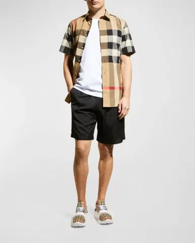 Burberry Men's Vintage Check Canvas Low-Top Sneakers | Thumbnail 3 Burberry Men's Vintage Check Canvas Low-Top Sneakers | Thumbnail 3