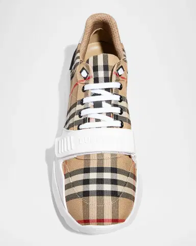 Burberry Men's Vintage Check Canvas Low-Top Sneakers | Thumbnail 5 Burberry Men's Vintage Check Canvas Low-Top Sneakers | Thumbnail 5
