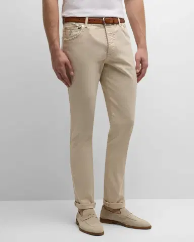 Brunello Cucinelli Men 's Bull Denim Skinny-Fit Pants | Thumbnail 3 Brunello Cucinelli Men 's Bull Denim Skinny-Fit Pants | Thumbnail 3