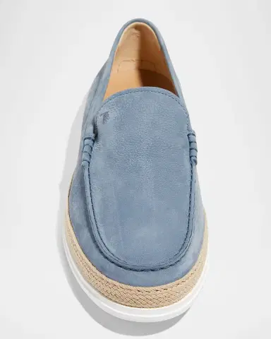 Tod's Men's Nuova Pantofola Comma Rafia TV Suede Loafers | Thumbnail 5 Tod's Men's Nuova Pantofola Comma Rafia TV Suede Loafers | Thumbnail 5