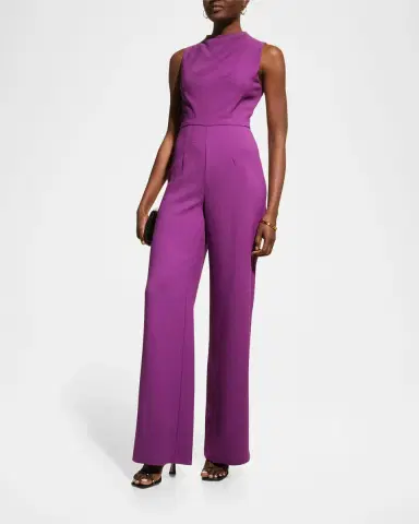 Black Halo Corrine High-Neck Sleeveless Jumpsuit | Thumbnail 3 Black Halo Corrine High-Neck Sleeveless Jumpsuit | Thumbnail 3